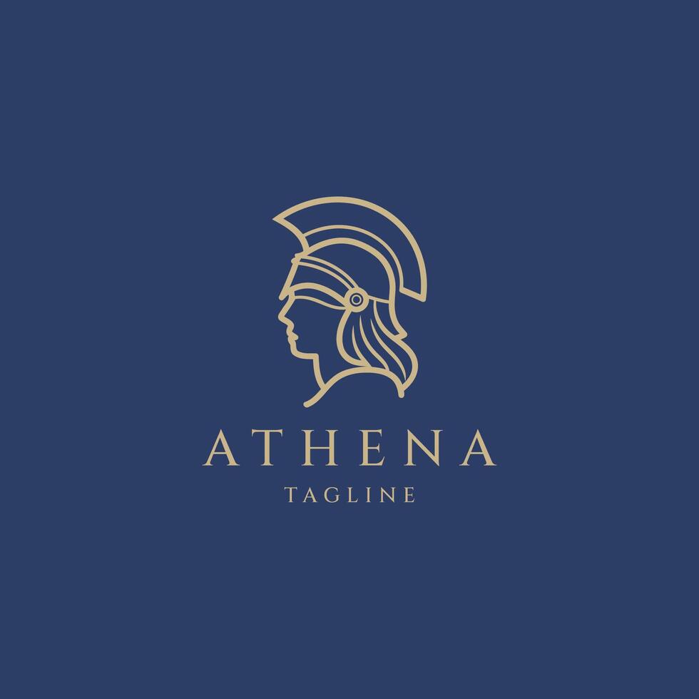 AI generated Athena the goddess vector logo design