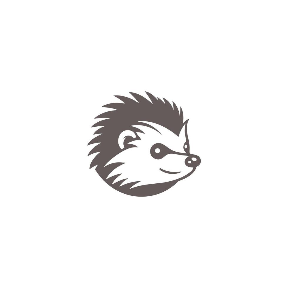 AI generated Vector hedgehog or forest animal logo design.