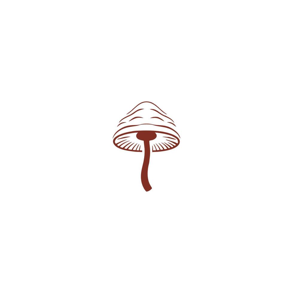 AI generated mushroom logo. mushroom silhouette vector illustration mushroom food consumption symbol design.