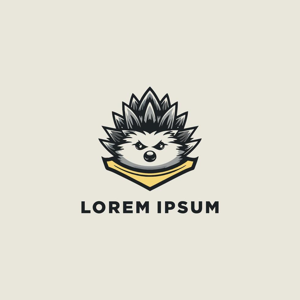 AI generated Vector hedgehog or forest animal logo design.