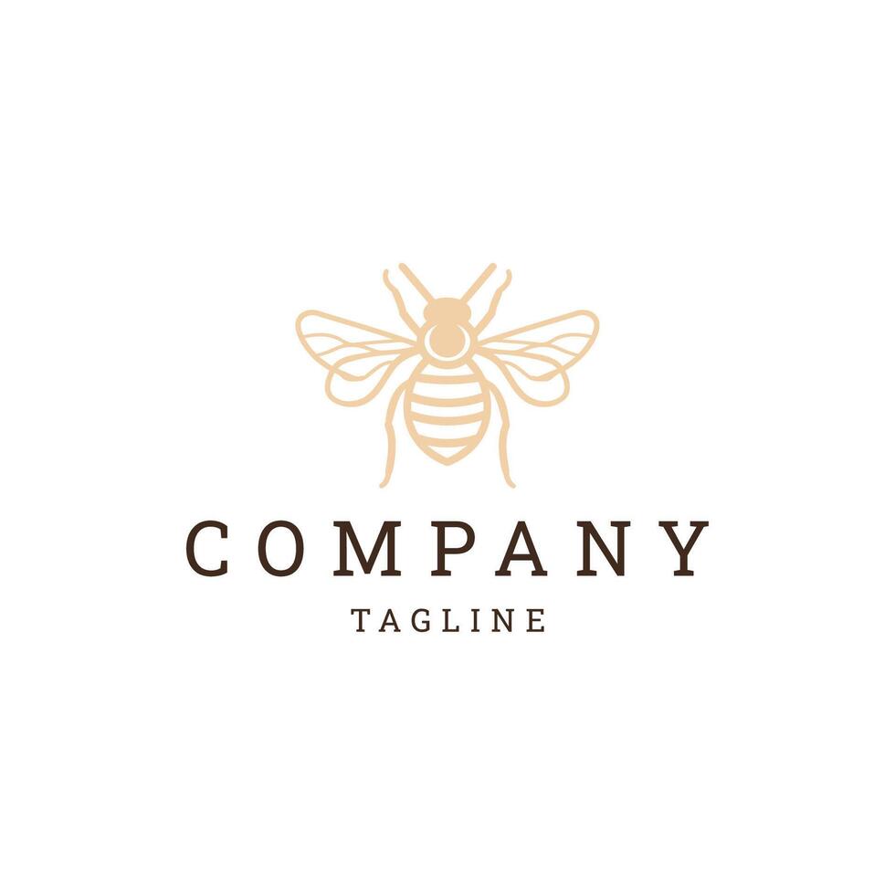 AI generated Honey bee logo company vector