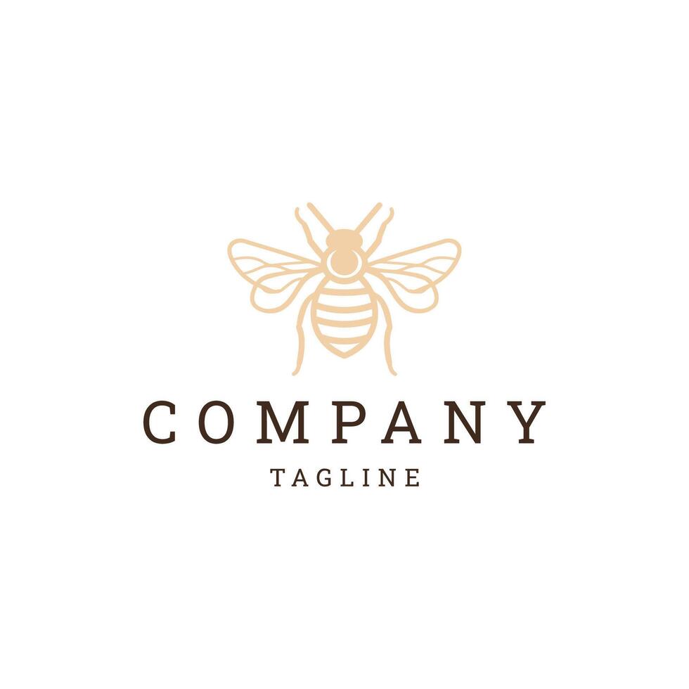 ai generado miel abeja logo empresa vector