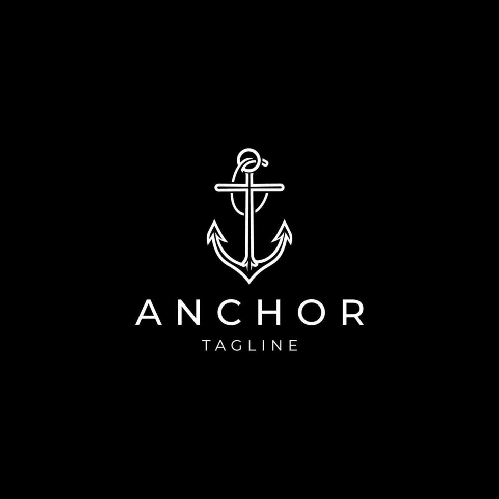 AI generated Anchor logo design icon vector