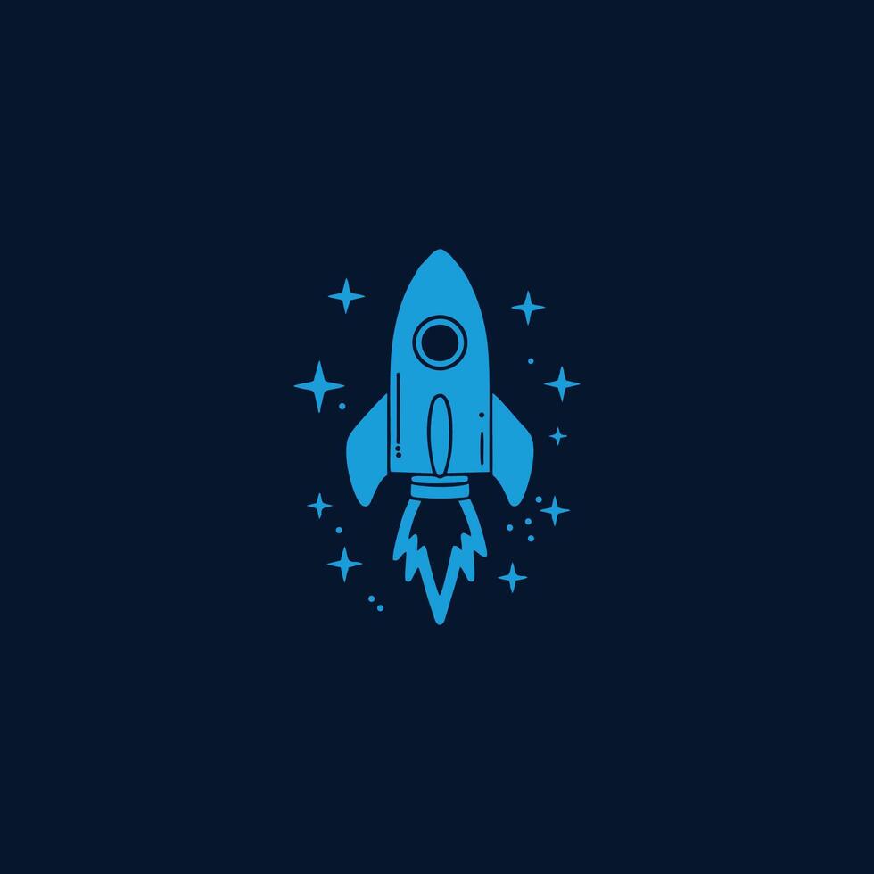 AI generated vector template Rocket launch logo concept design