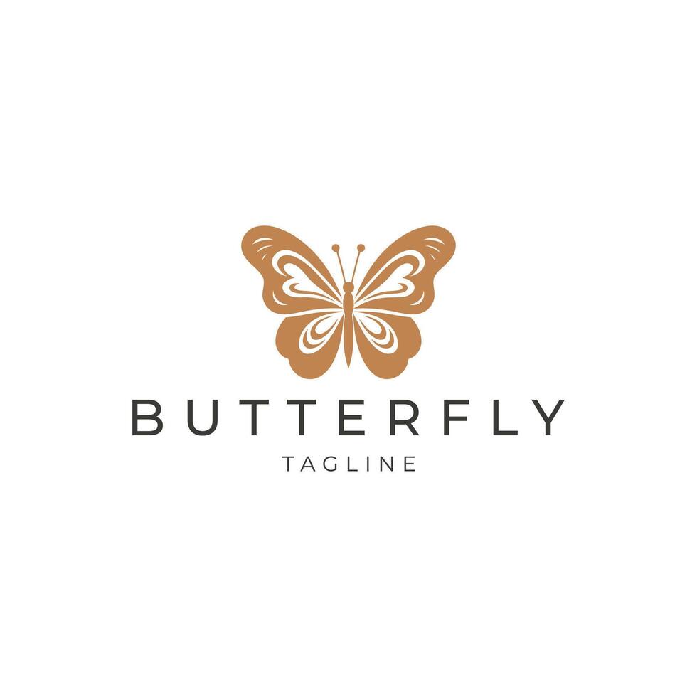 AI generated Butterfly logo icon design vector