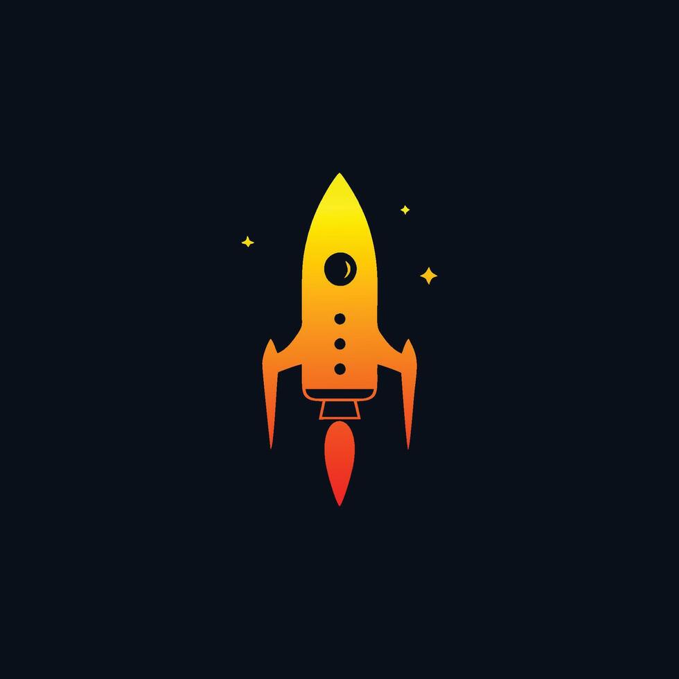 AI generated vector template Rocket launch logo concept design