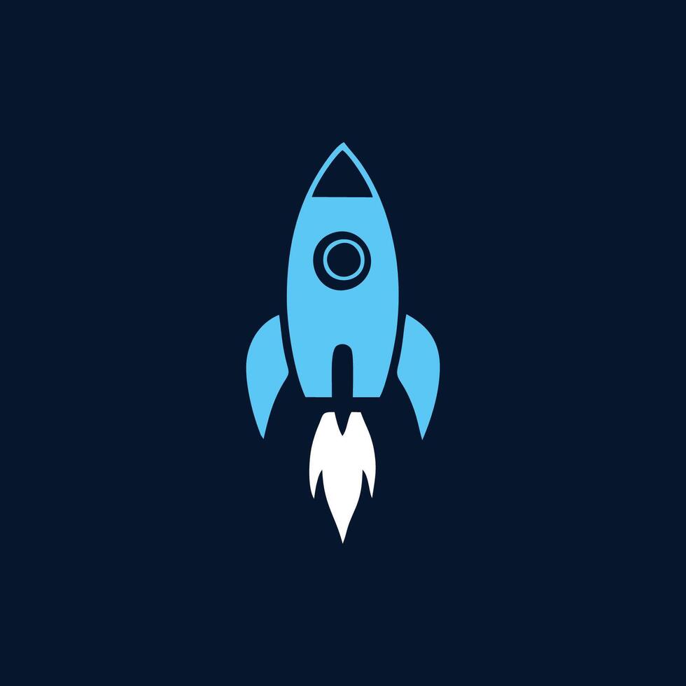 AI generated vector template Rocket launch logo concept design