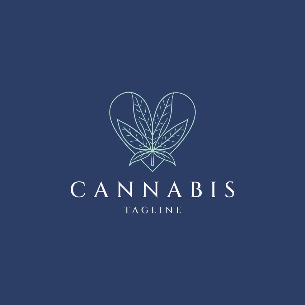 AI generated Cannabis logo design icon vector