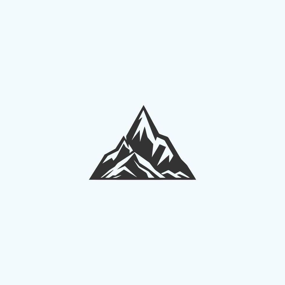 AI generated Logo Template Mountain peak adventure rock mountain peak logo vector art illustration