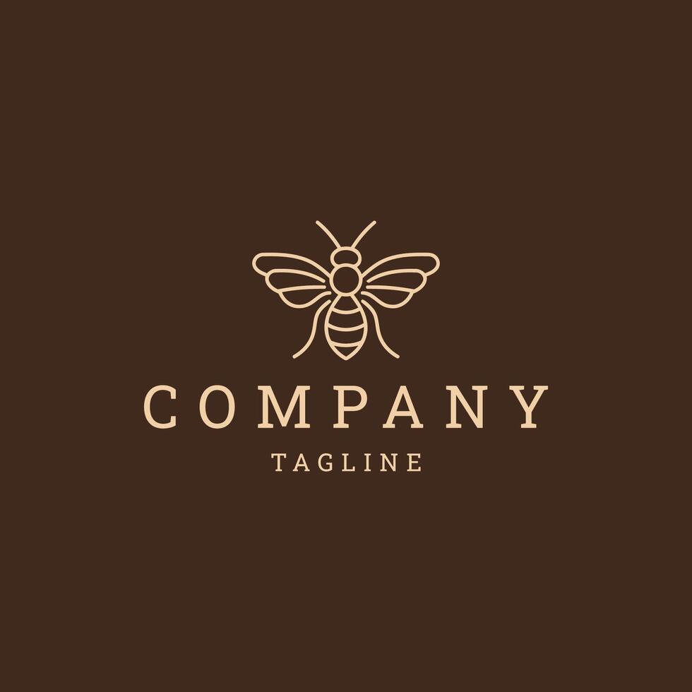 AI generated Honey bee logo company vector