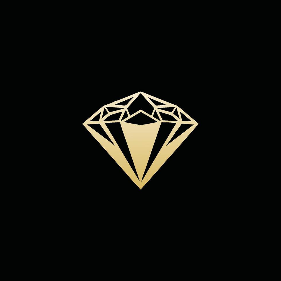 AI generated diamond logo icon vector geometric diamond art Jewelry shop sign.