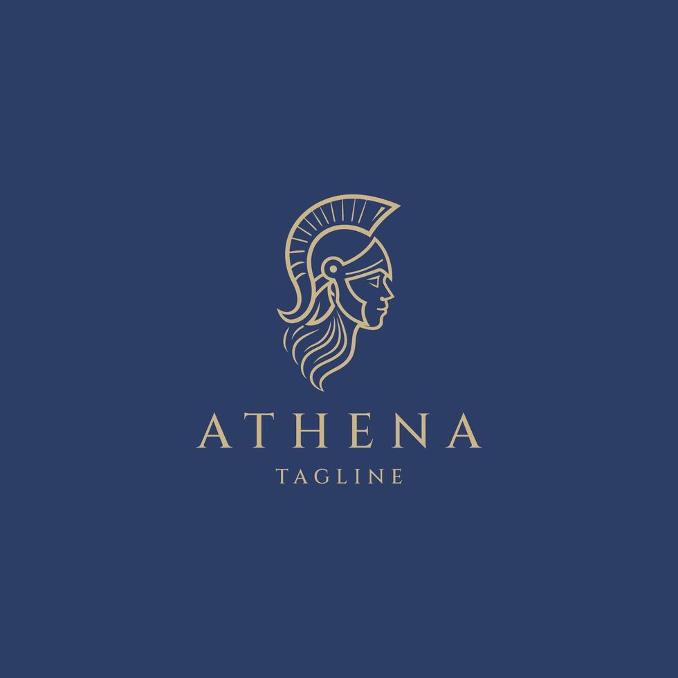 AI generated Athena the goddess vector logo design