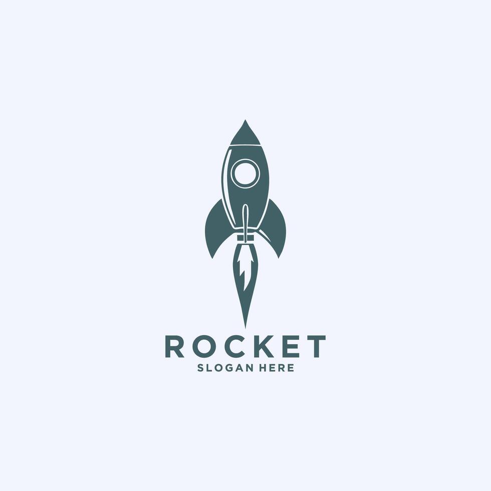 AI generated vector template Rocket launch logo concept design