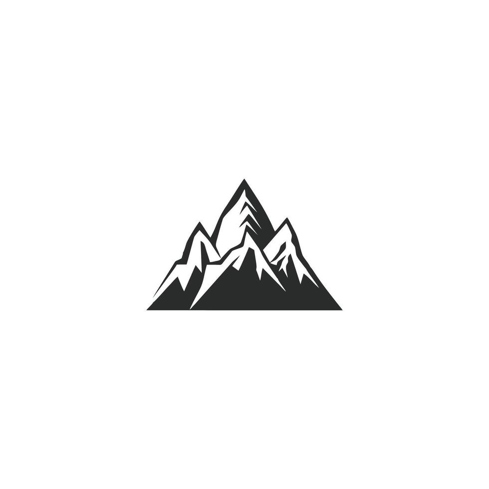 AI generated Logo Template Mountain peak adventure rock mountain peak logo vector art illustration