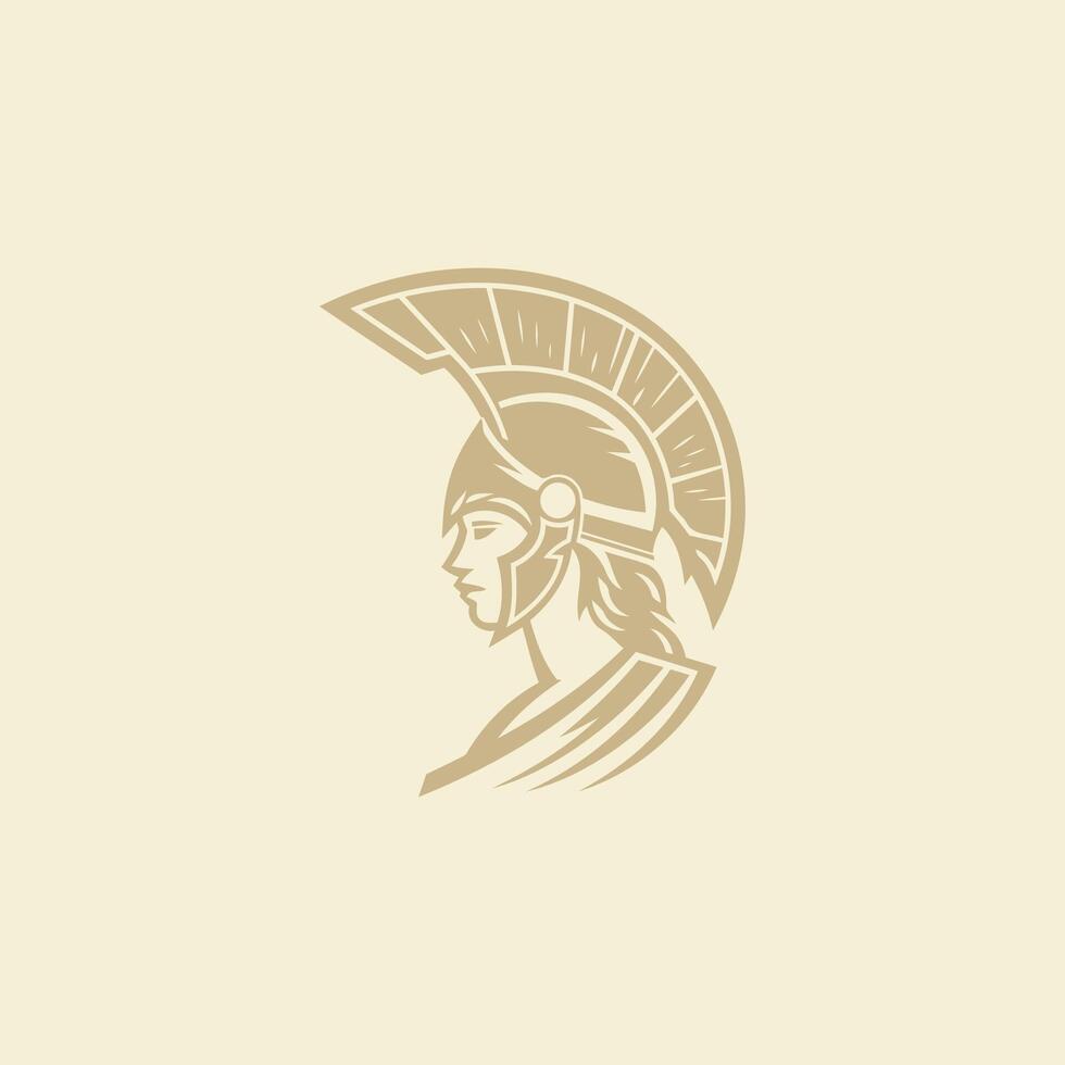 AI generated Athena the goddess vector logo design