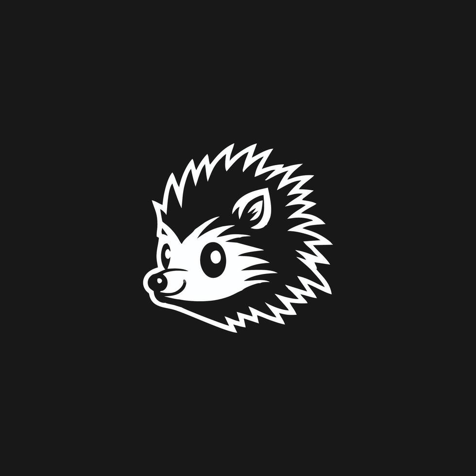 AI generated Vector hedgehog or forest animal logo design.