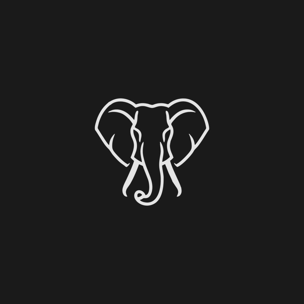 ai generado elefante logo estilo diseño vector ilustración de un elefante cabeza