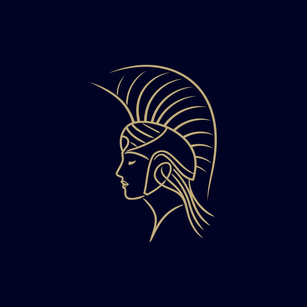 AI generated Athena the goddess vector logo design