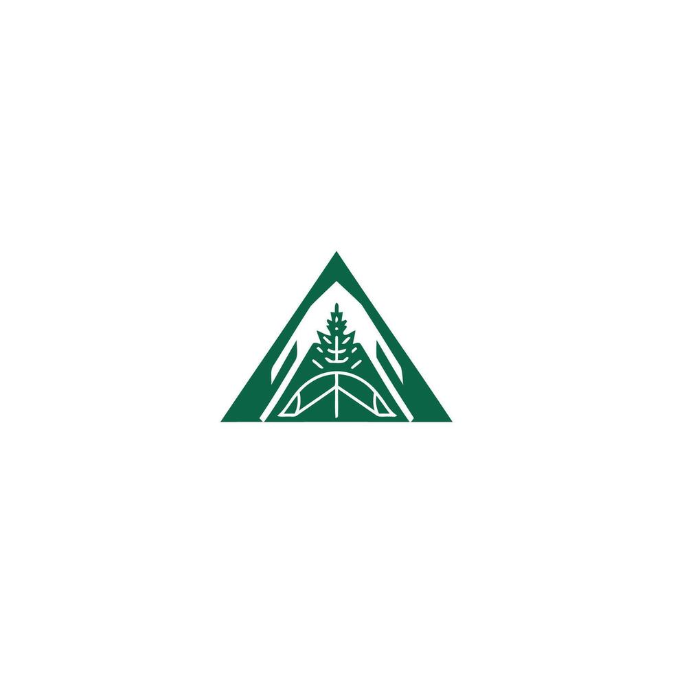 AI generated Camping logo vector icon design template