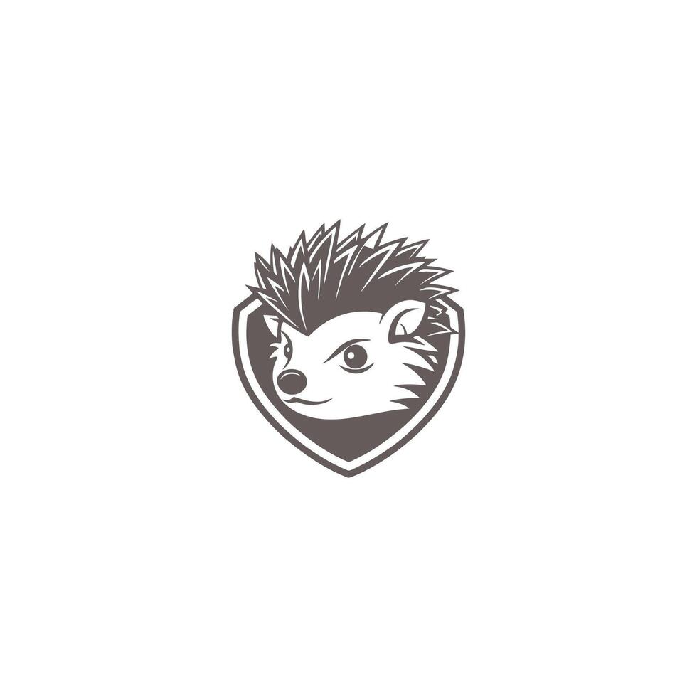 AI generated Vector hedgehog or forest animal logo design.