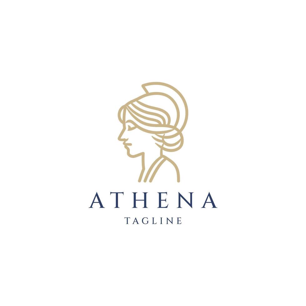 AI generated Athena the goddess vector logo design