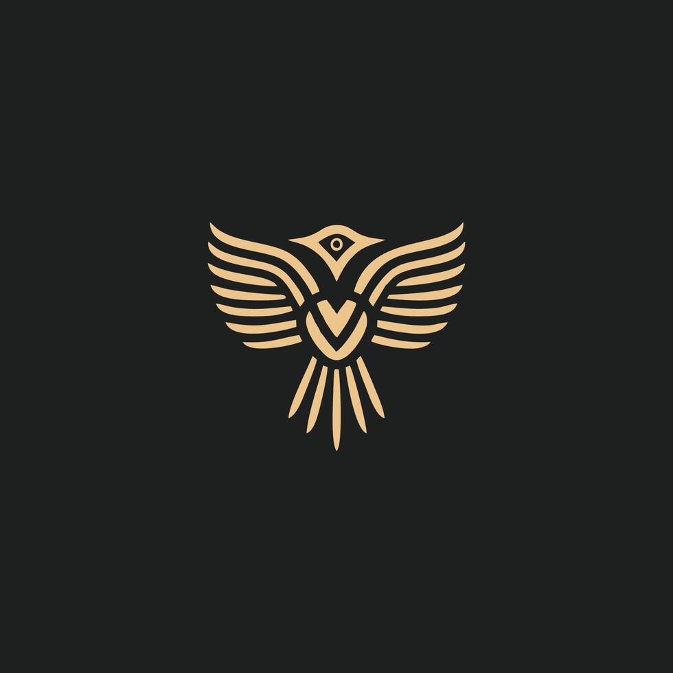 AI generated Egyptian god horus logo icon design. elegant luxury flat vector. vector