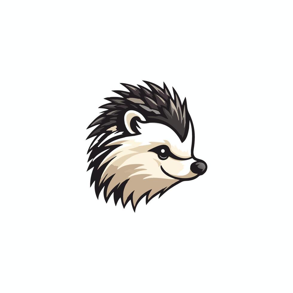 AI generated Vector hedgehog or forest animal logo design.
