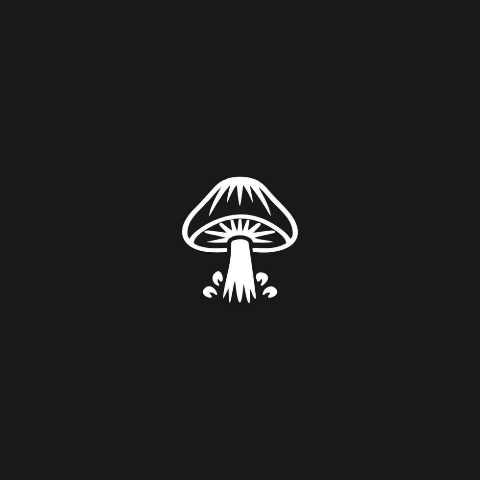 AI generated Oyster mushroom logo design, food consumption mushroom silhouette vector illustration