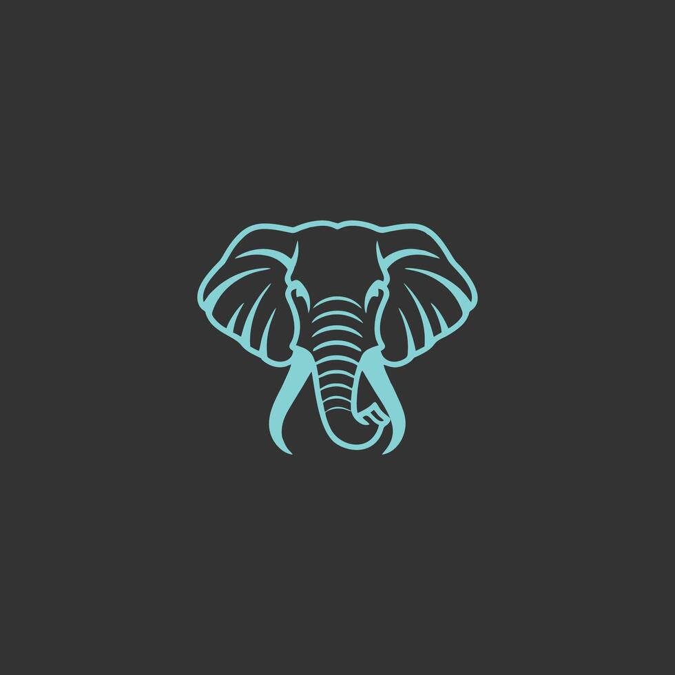 AI generated elephant logo style design Vector illustration of an elephant head