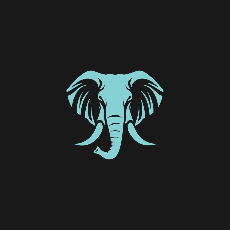 ai generado elefante logo estilo diseño vector ilustración de un elefante cabeza