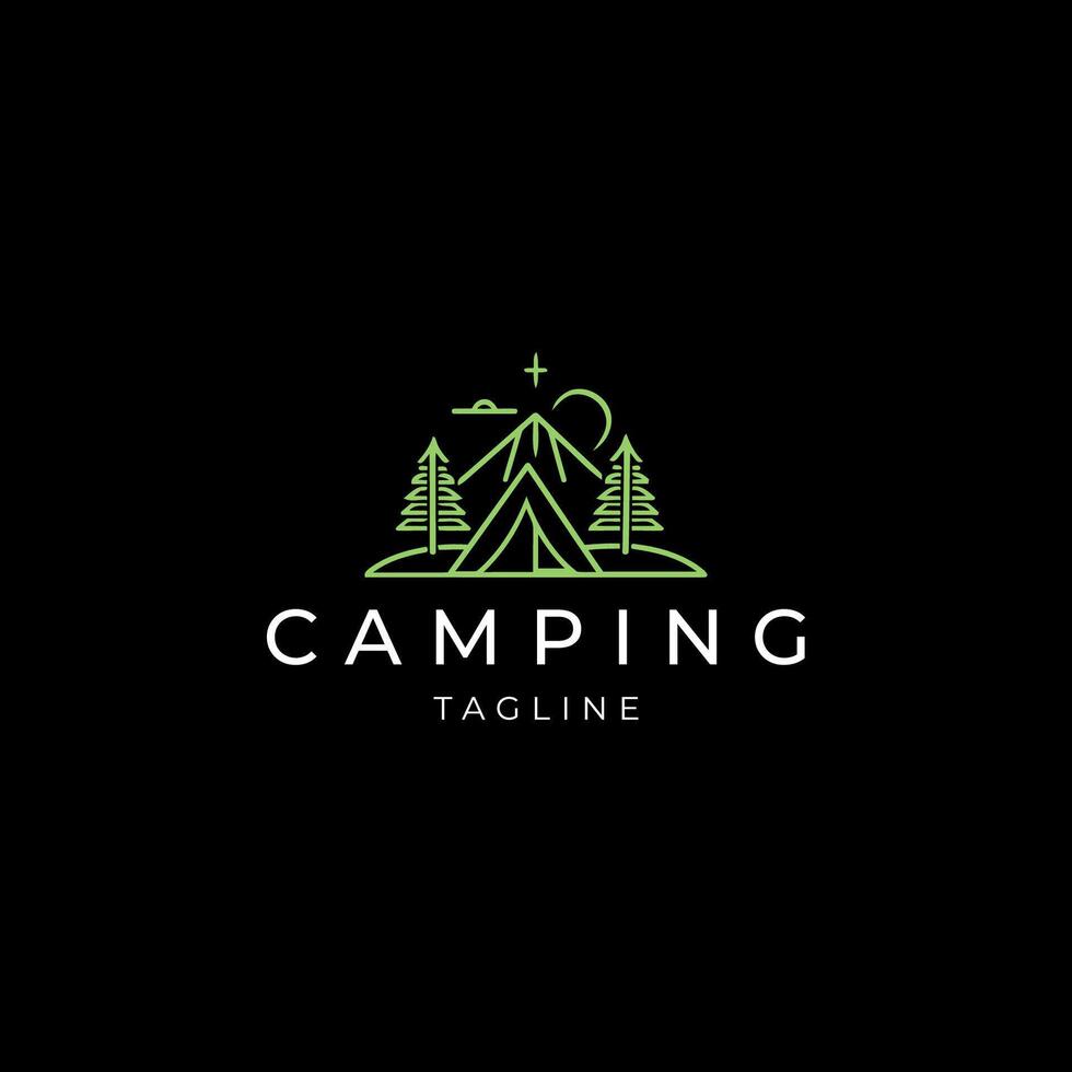 AI generated Camping logo vector icon design template