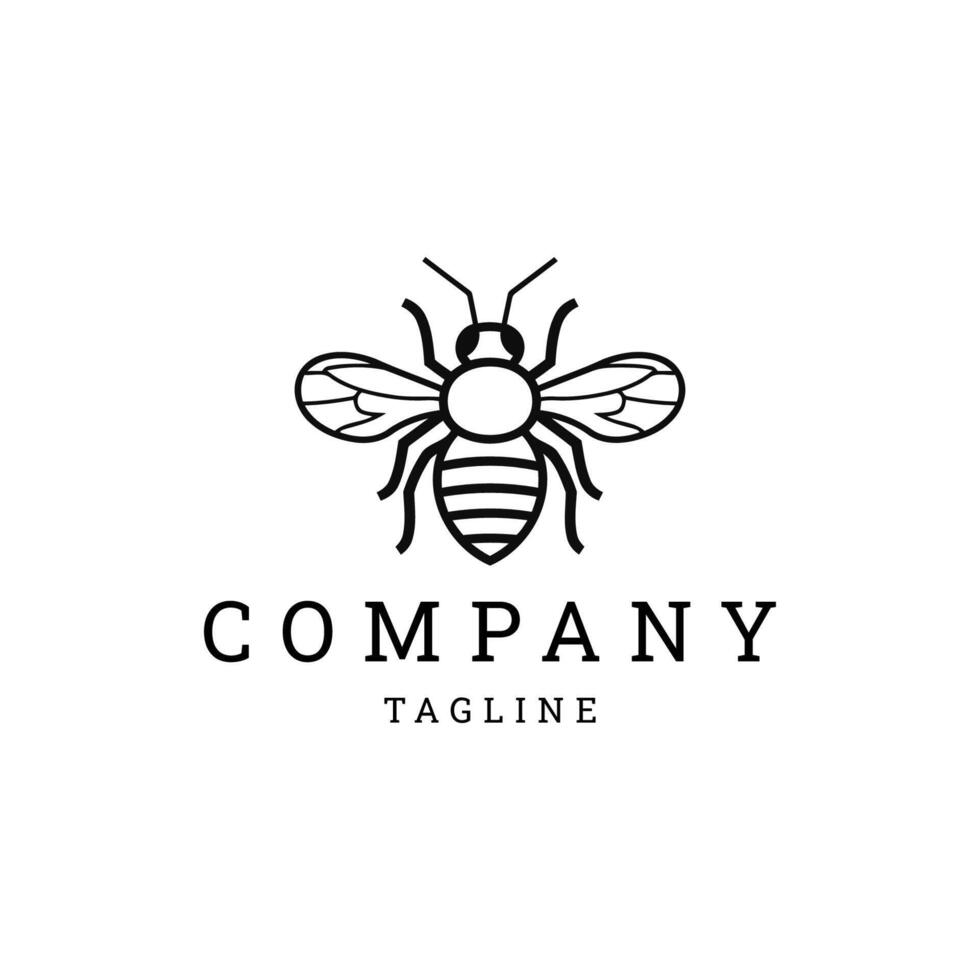 AI generated Honey bee logo design icon template vector