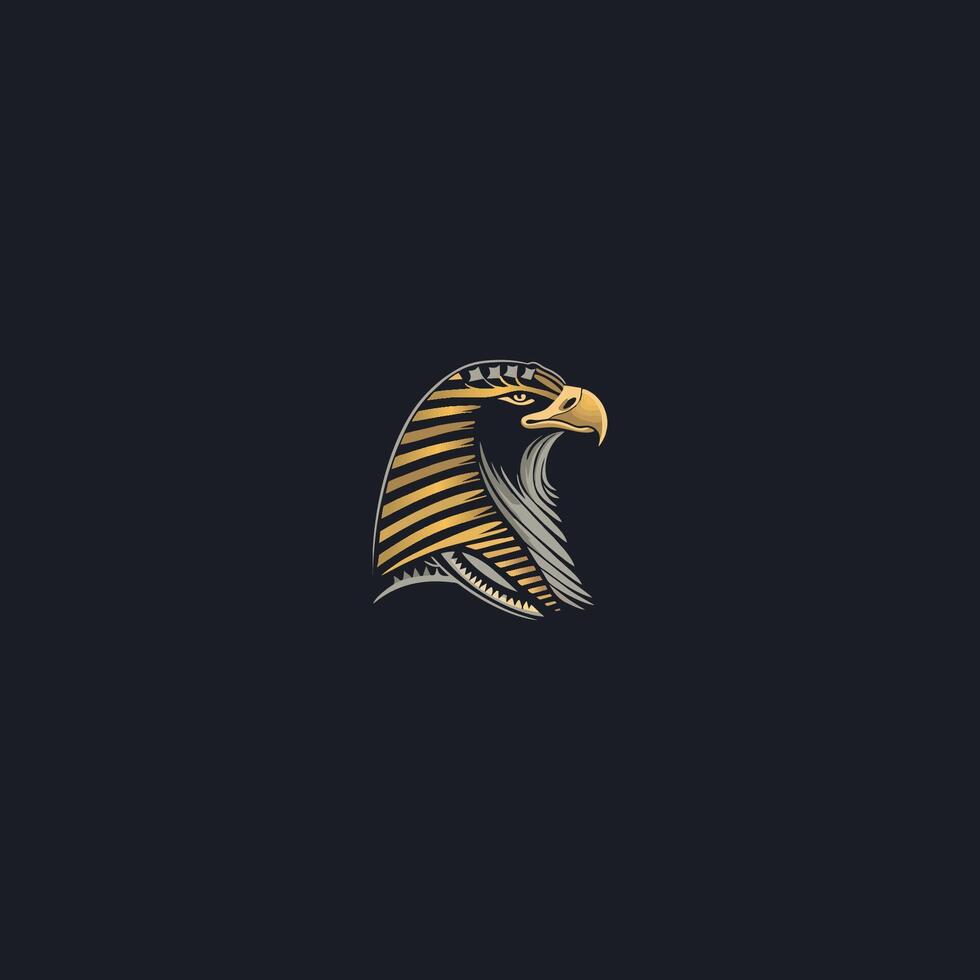 ai generado egipcio Dios horus logo icono diseño. elegante lujo plano vector. vector