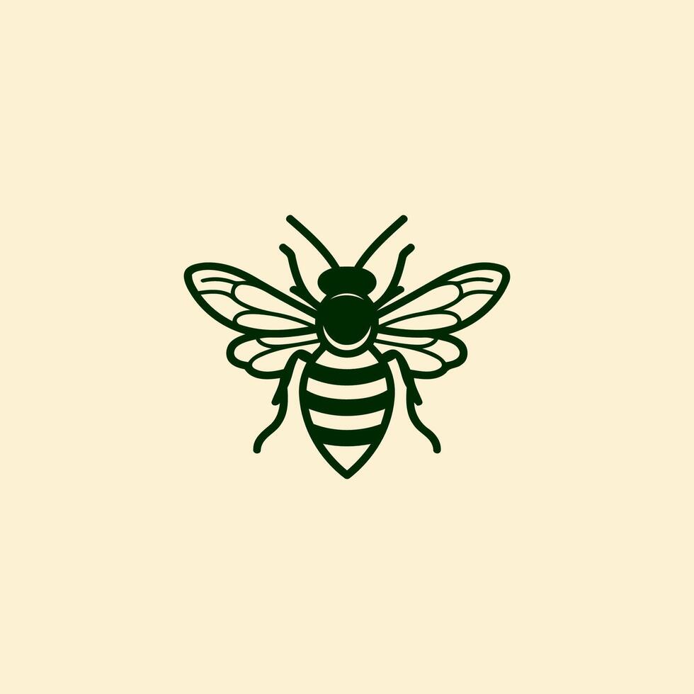 AI generated Honey bee logo company vector