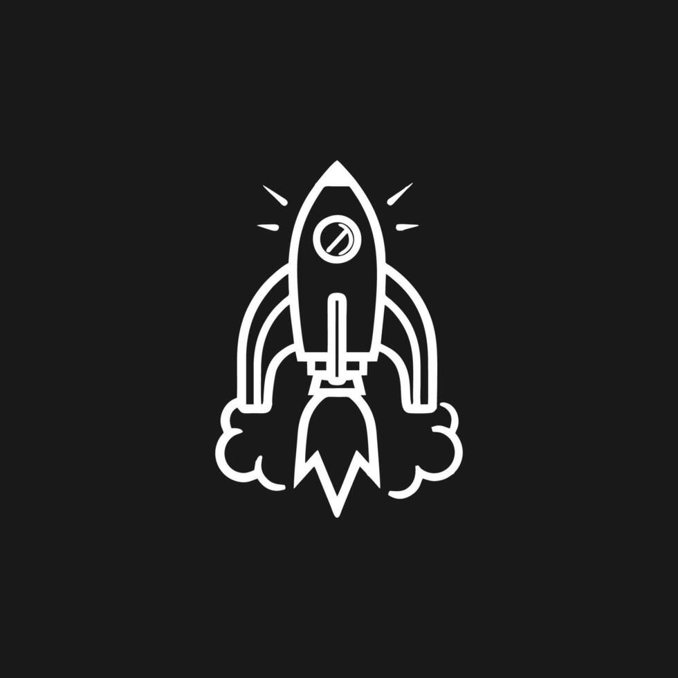 AI generated vector template Rocket launch logo concept design