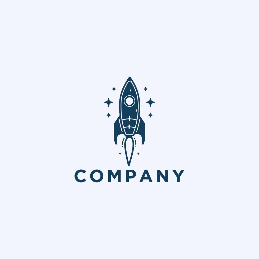 AI generated vector template Rocket launch logo concept design