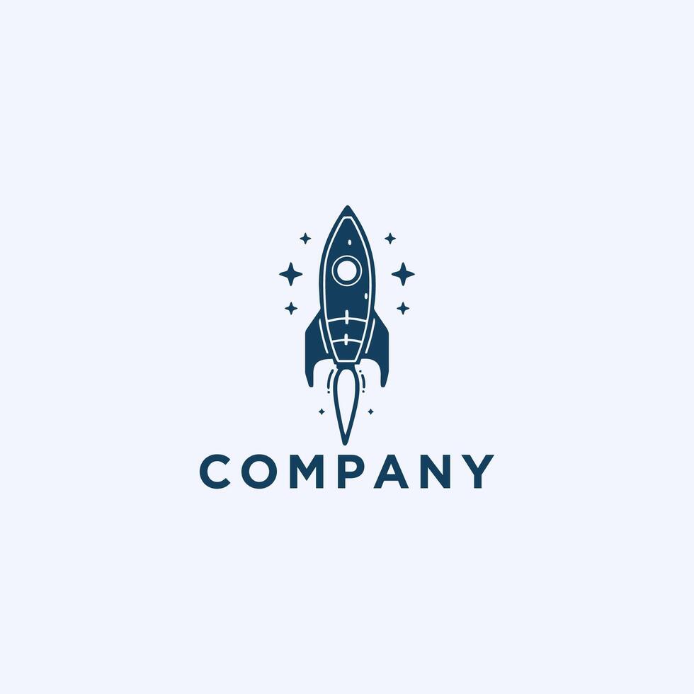 AI generated vector template Rocket launch logo concept design