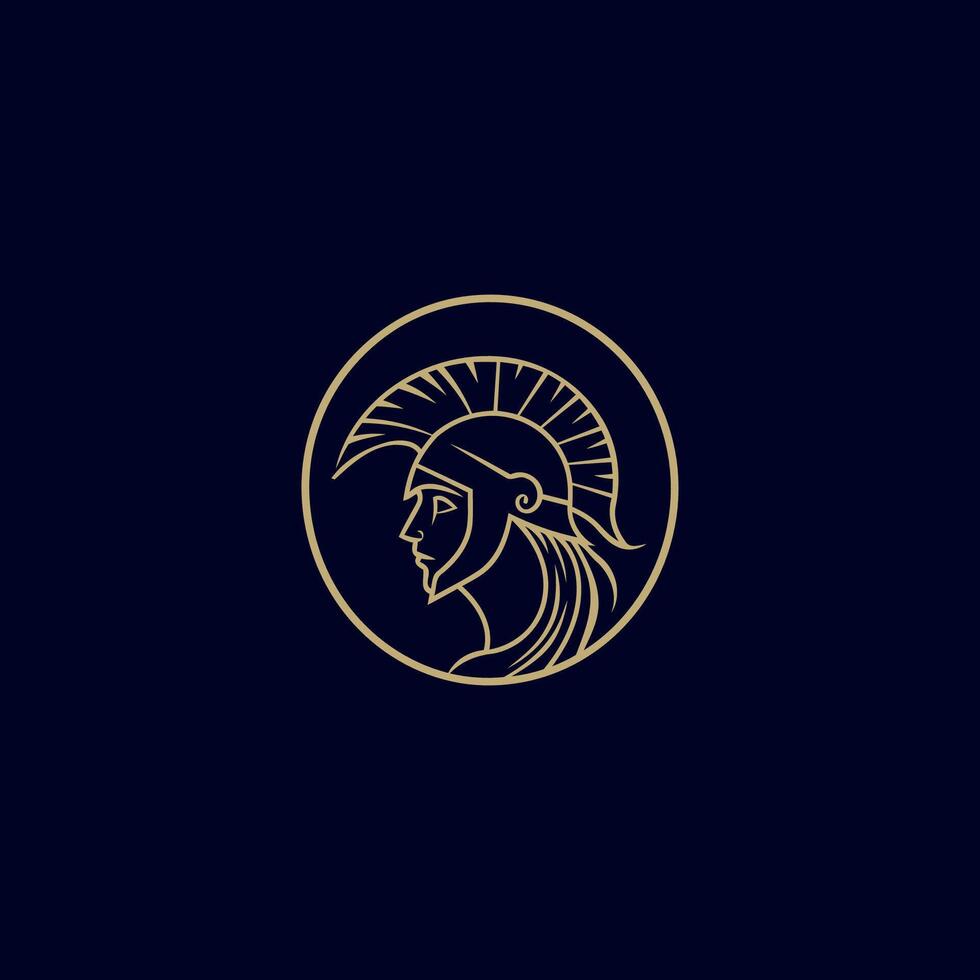 AI generated Athena the goddess vector logo design