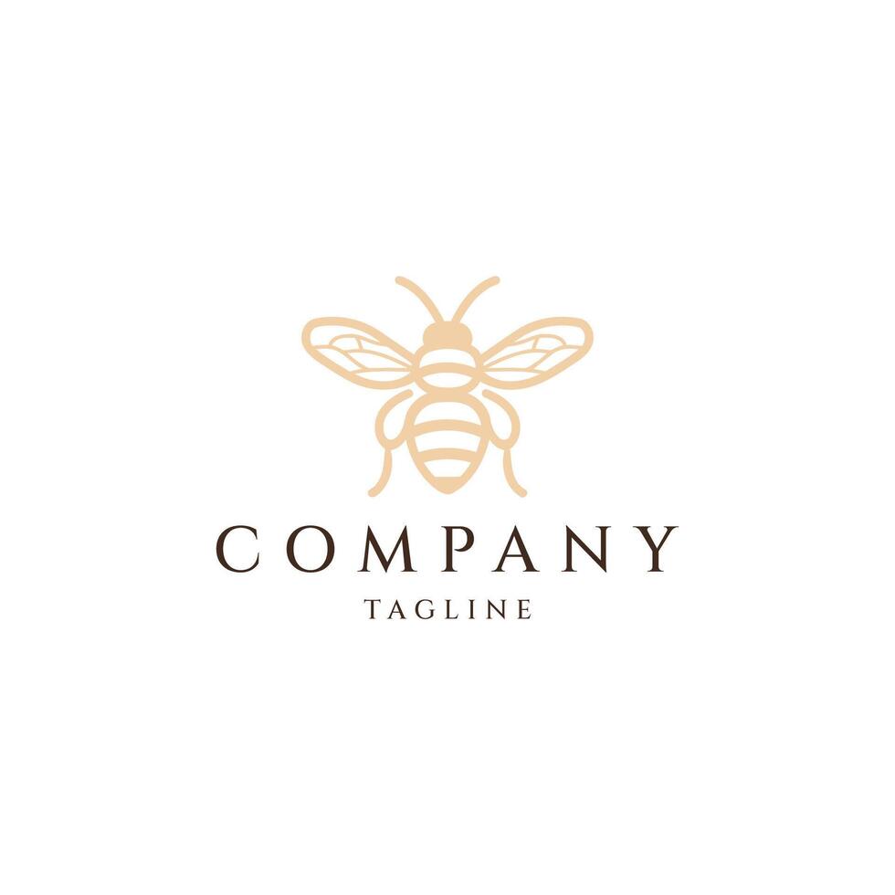 AI generated Honey bee logo company vector