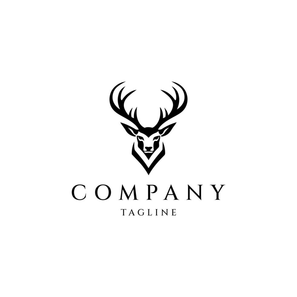 AI generated Deer logo vector design template