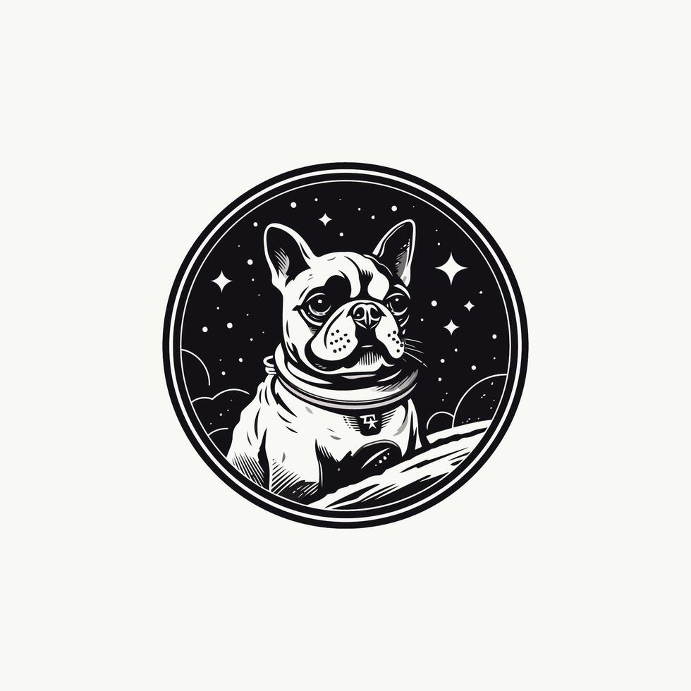 ai generado perro en espacio logo vector icono diseño modelo