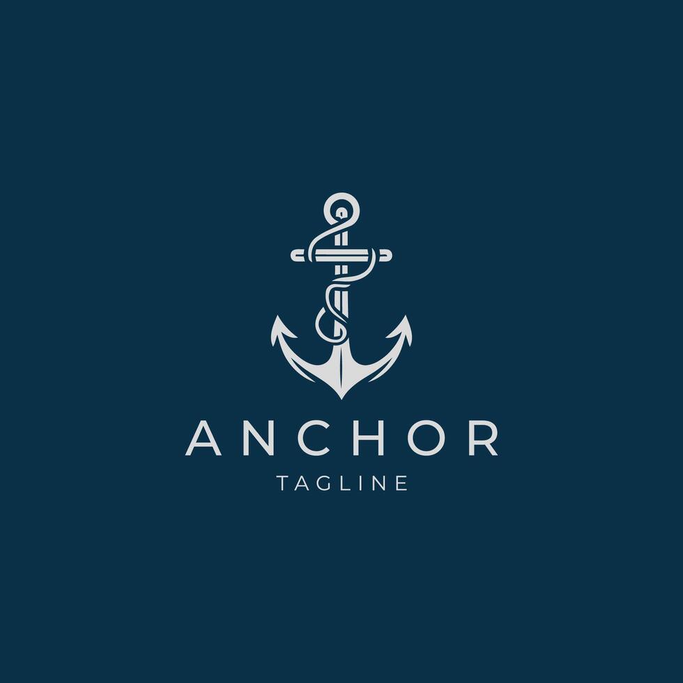 AI generated Anchor logo design icon vector