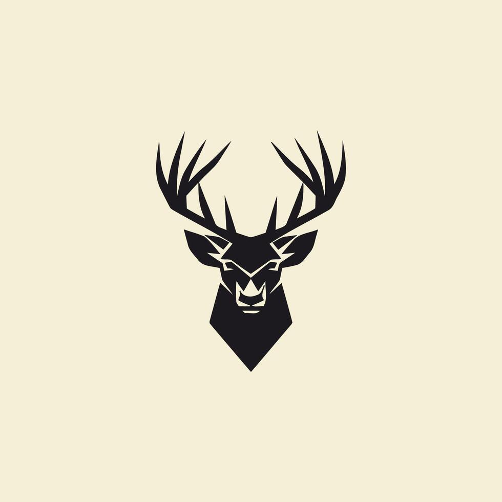 ai generado ciervo logo vector icono diseño modelo