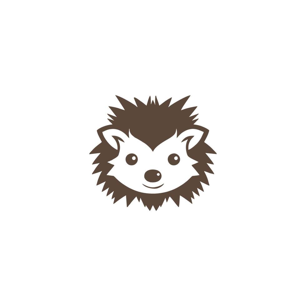 AI generated Vector hedgehog or forest animal logo design.
