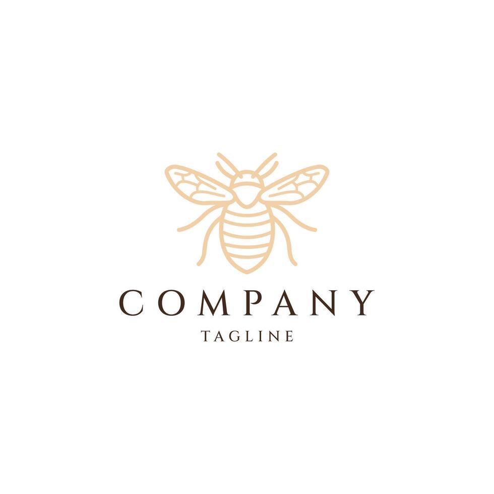 ai generado miel abeja logo empresa vector