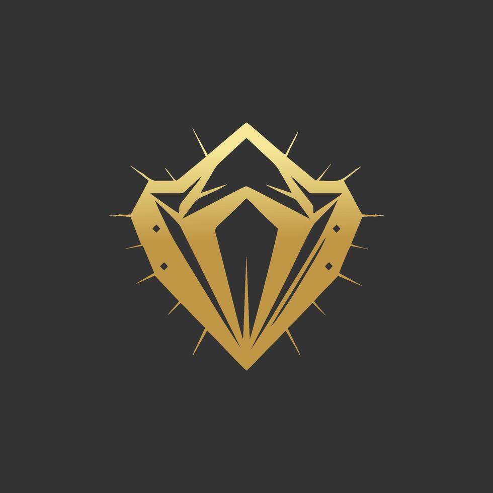 AI generated diamond logo icon vector geometric diamond art Jewelry shop sign.