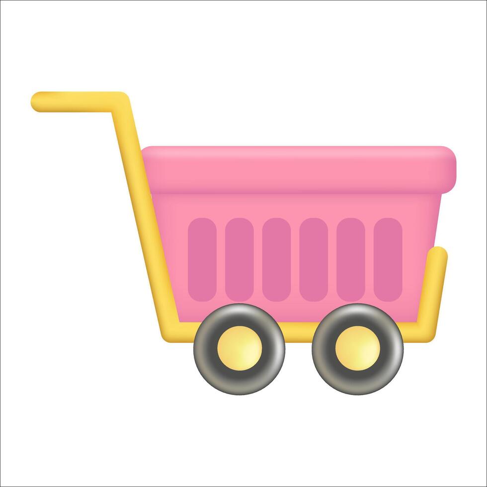 compras carro carretilla icono vector