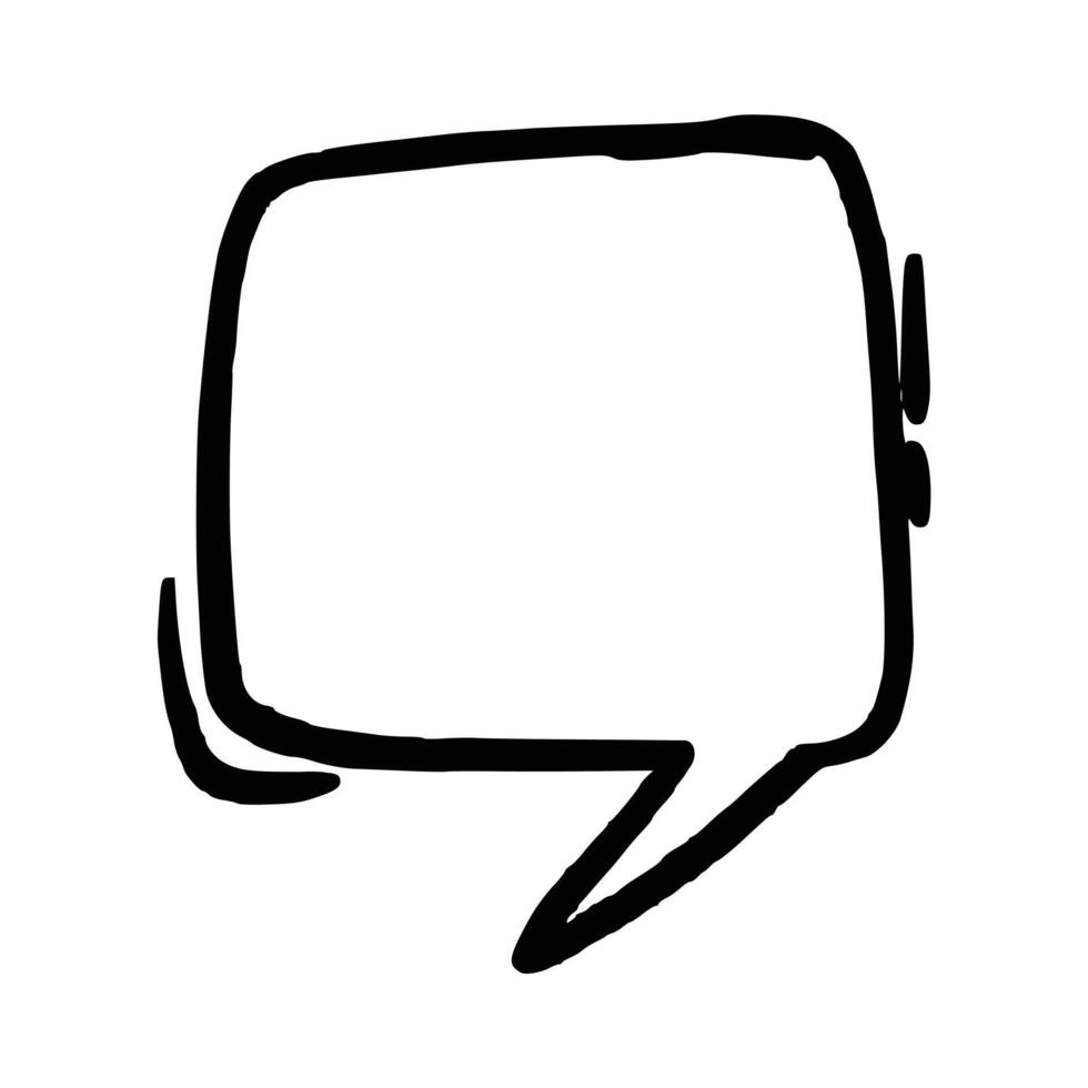 Hand drawn speech bubble chat vector