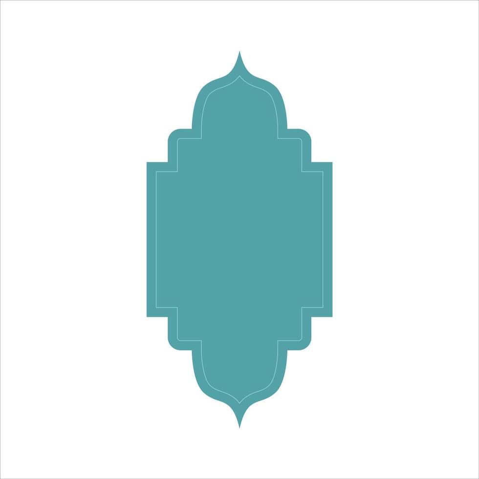 Islamic shape text box title frame border. vector