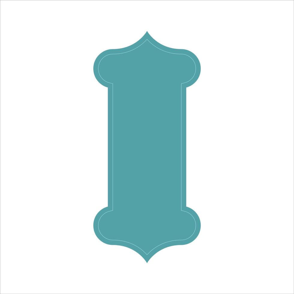 Islamic shape text box title frame border. vector